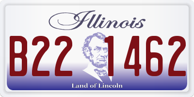 IL license plate B221462