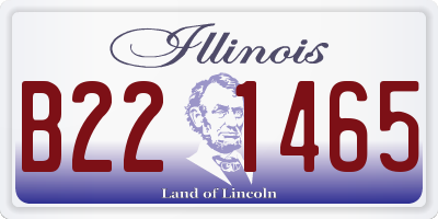 IL license plate B221465