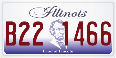 IL license plate B221466