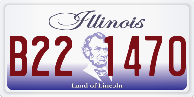 IL license plate B221470