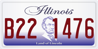 IL license plate B221476