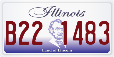 IL license plate B221483