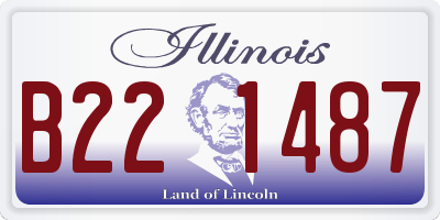 IL license plate B221487