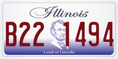 IL license plate B221494
