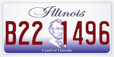 IL license plate B221496