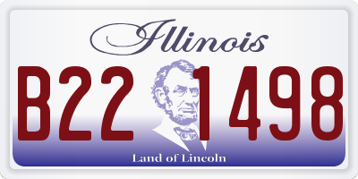 IL license plate B221498