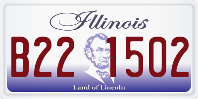 IL license plate B221502