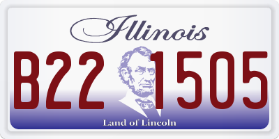 IL license plate B221505