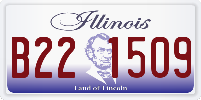 IL license plate B221509