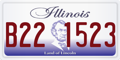 IL license plate B221523