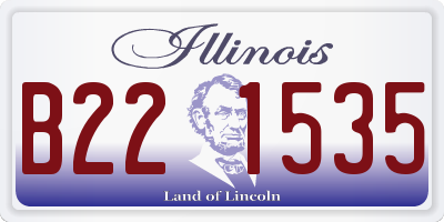 IL license plate B221535