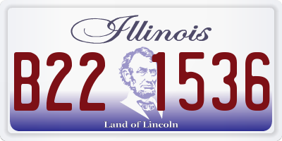 IL license plate B221536
