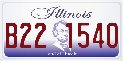 IL license plate B221540