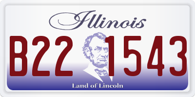 IL license plate B221543
