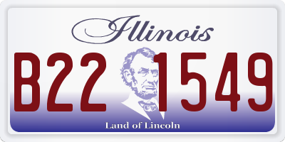 IL license plate B221549