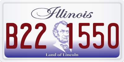 IL license plate B221550