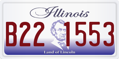 IL license plate B221553