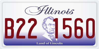 IL license plate B221560