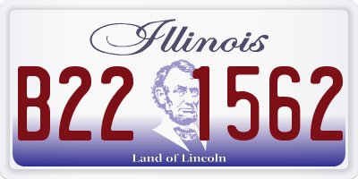 IL license plate B221562