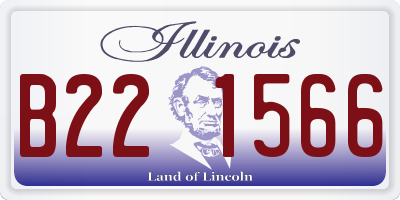 IL license plate B221566