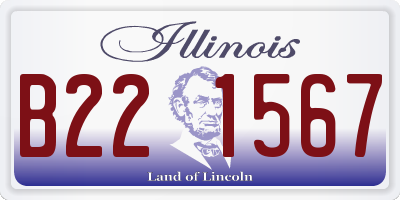 IL license plate B221567