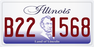 IL license plate B221568
