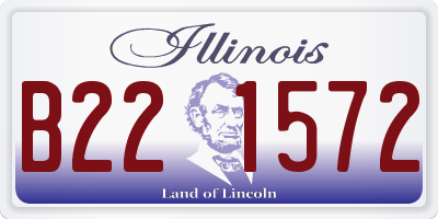 IL license plate B221572