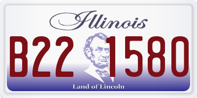 IL license plate B221580