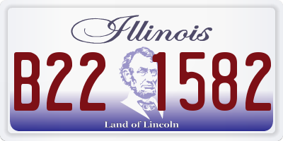 IL license plate B221582