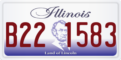 IL license plate B221583