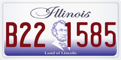 IL license plate B221585