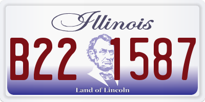 IL license plate B221587