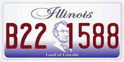 IL license plate B221588