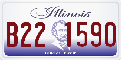 IL license plate B221590