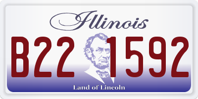 IL license plate B221592
