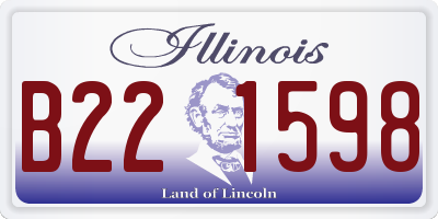 IL license plate B221598