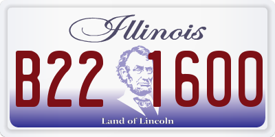 IL license plate B221600