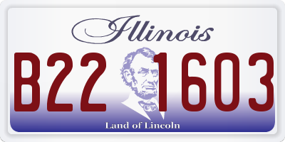 IL license plate B221603