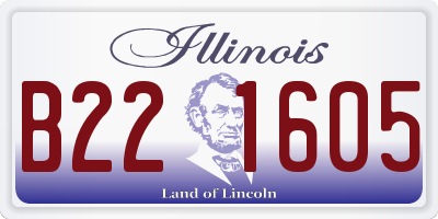 IL license plate B221605