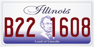 IL license plate B221608