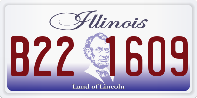 IL license plate B221609