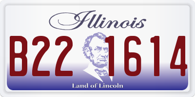 IL license plate B221614