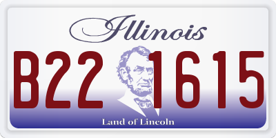 IL license plate B221615
