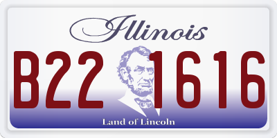 IL license plate B221616