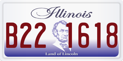 IL license plate B221618