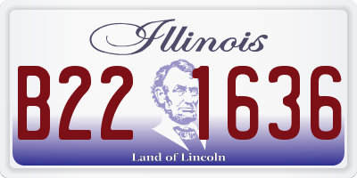 IL license plate B221636