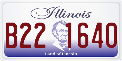 IL license plate B221640