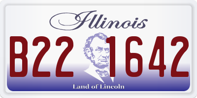 IL license plate B221642