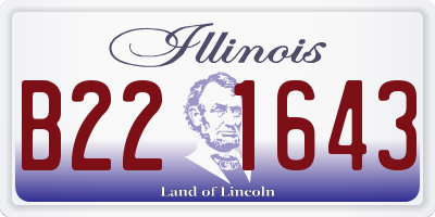 IL license plate B221643