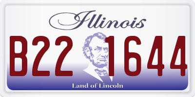 IL license plate B221644